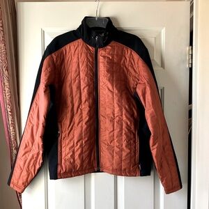 Obermeyer Men's Quilted Performance Winter Jacket Black & Orange Size S